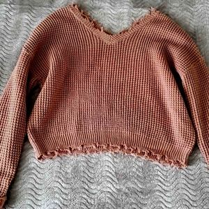 Crochet brown sweater